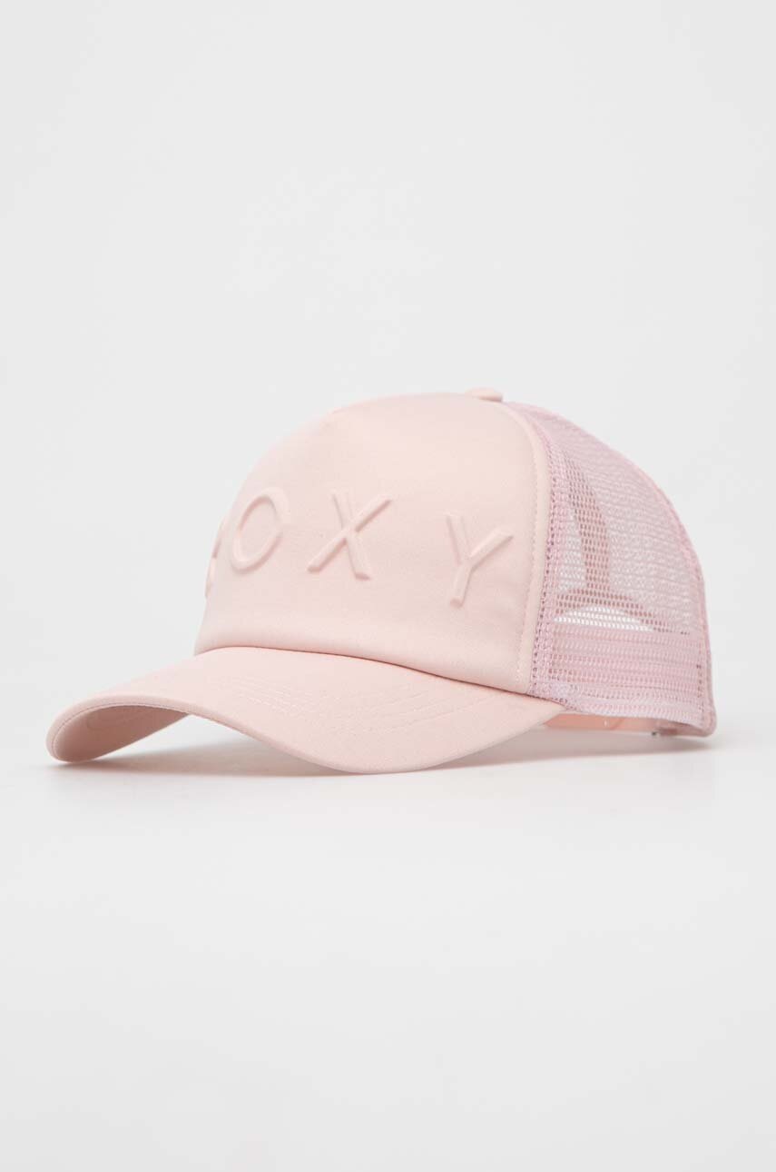 

Кепка Roxy цвет розовый однотонная