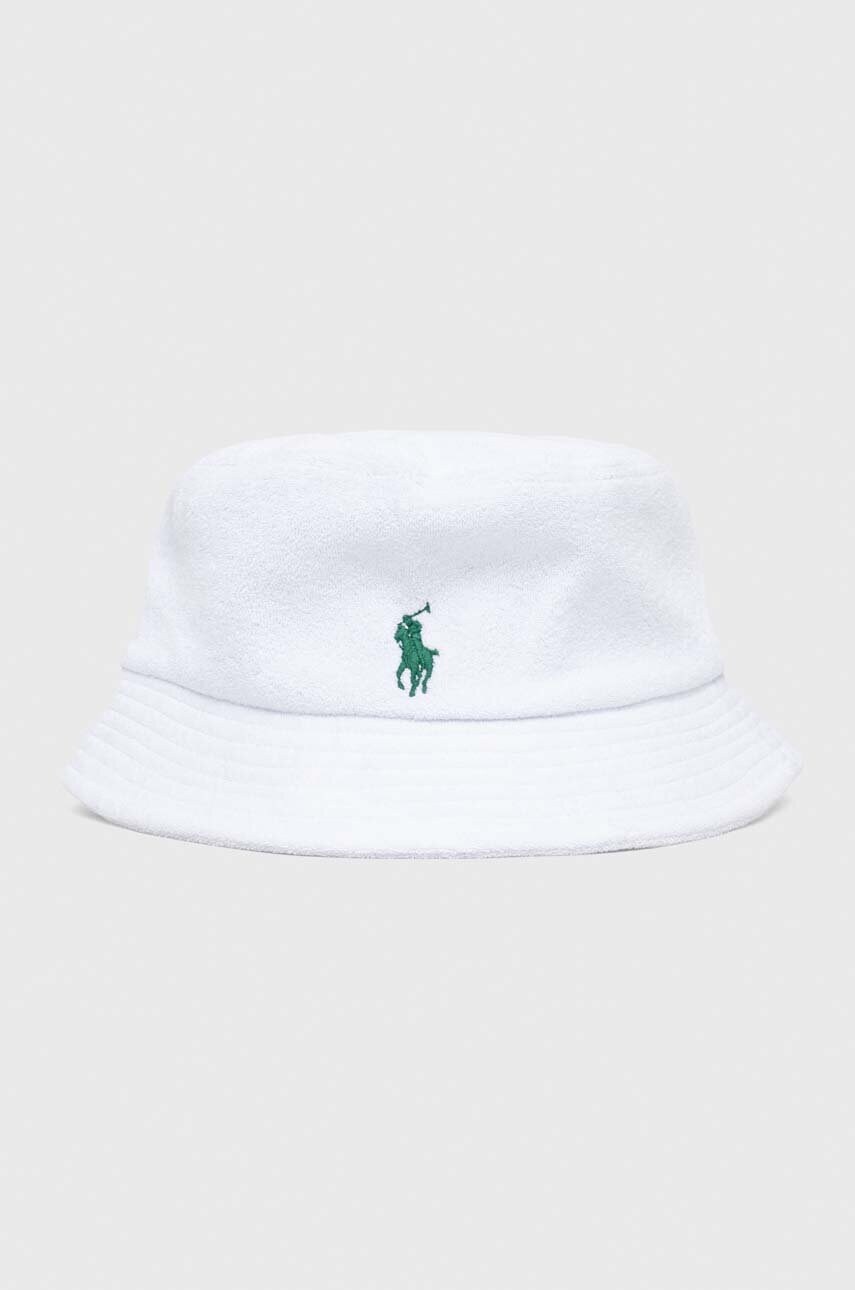 

Шляпа из хлопка Polo Ralph Lauren цвет белый хлопковый