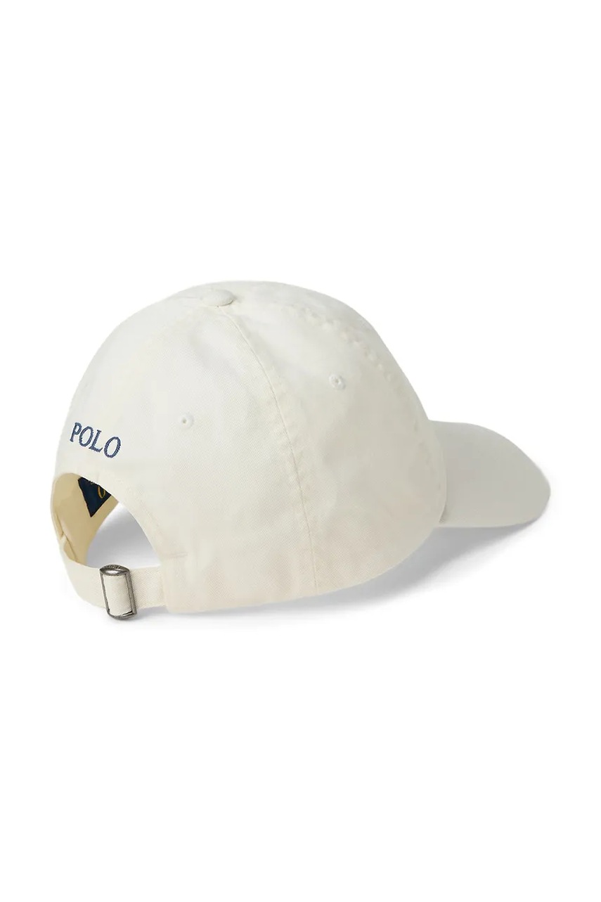 Хлопковая кепка Polo Ralph Lauren цвет жёлтый однотонная 211912843