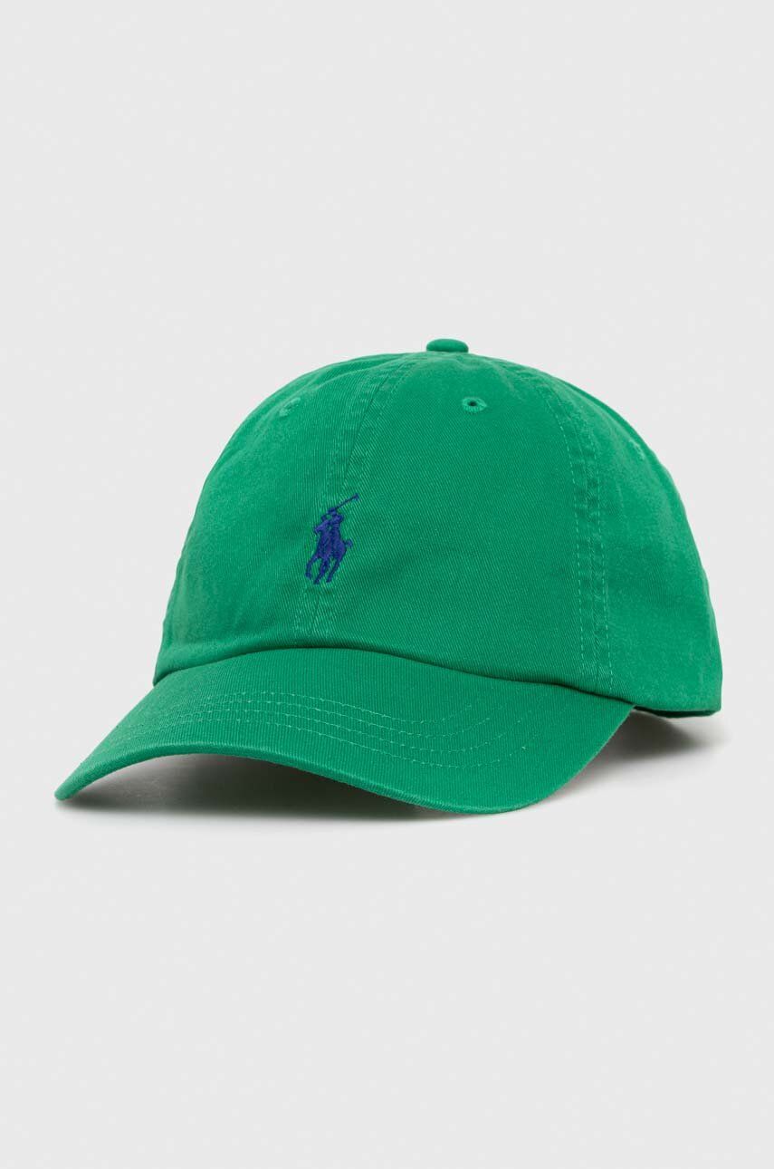 Levně Bavlněná baseballová čepice Polo Ralph Lauren zelená barva, 211912843