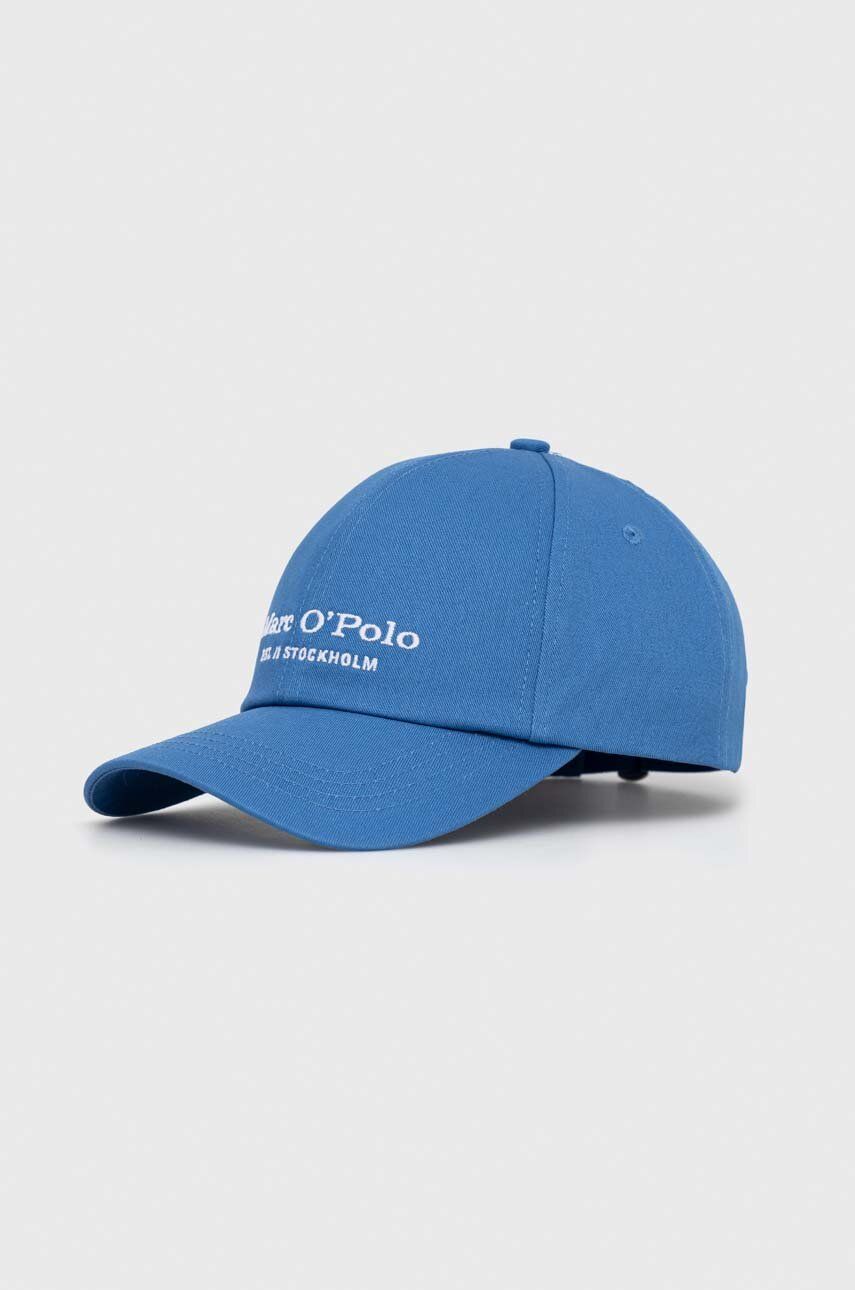 Bavlněná baseballová čepice Marc O′Polo s aplikací - modrá -  100 % Bavlna