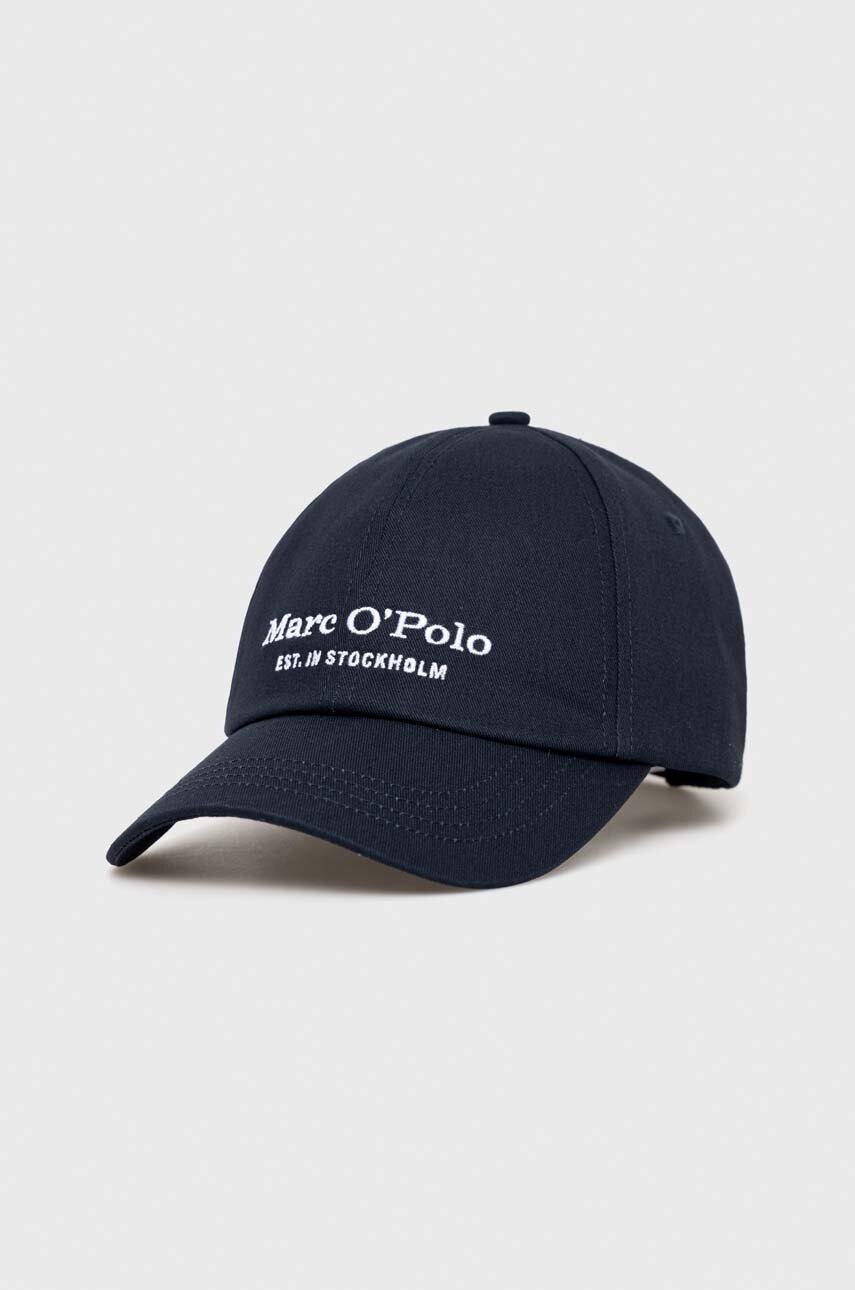 

Хлопковая кепка Marc O'Polo цвет синий с аппликацией