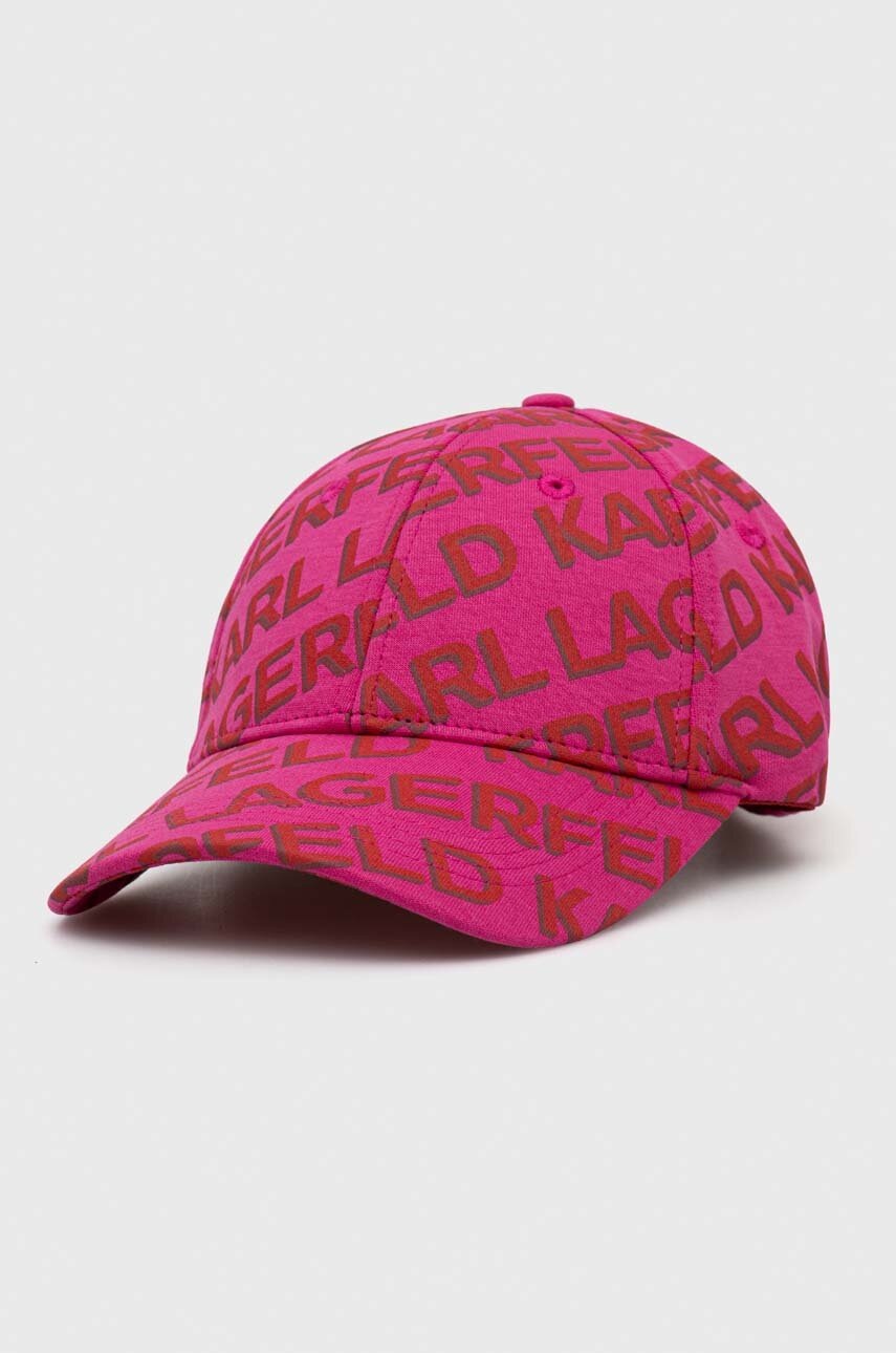 

Кепка Karl Lagerfeld цвет розовый узор