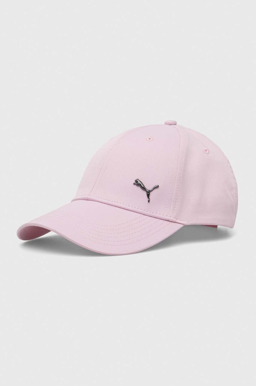 

Детска шапка с козирка Puma PUMA Metal Cat Cap Jr в розово с апликация, Розов