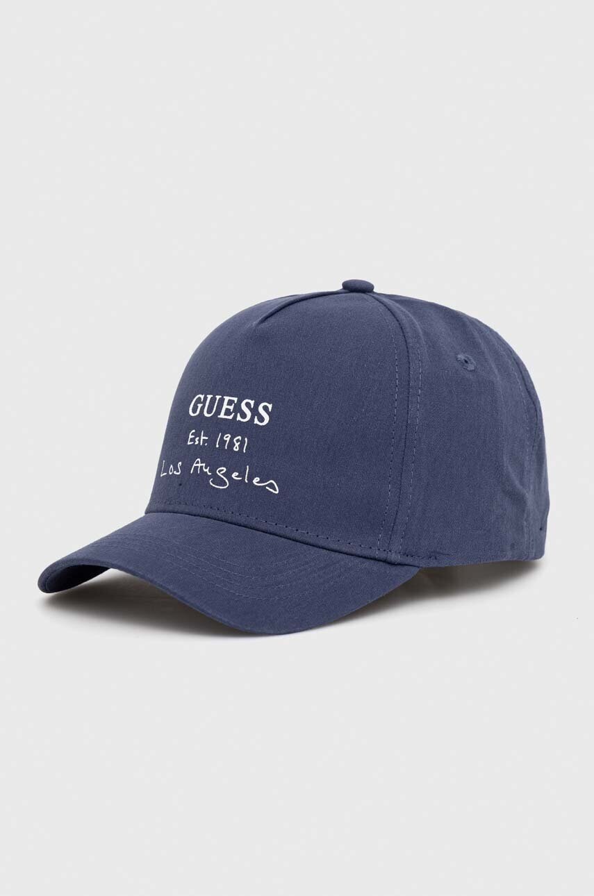 

Детская кепка Guess цвет синий с принтом