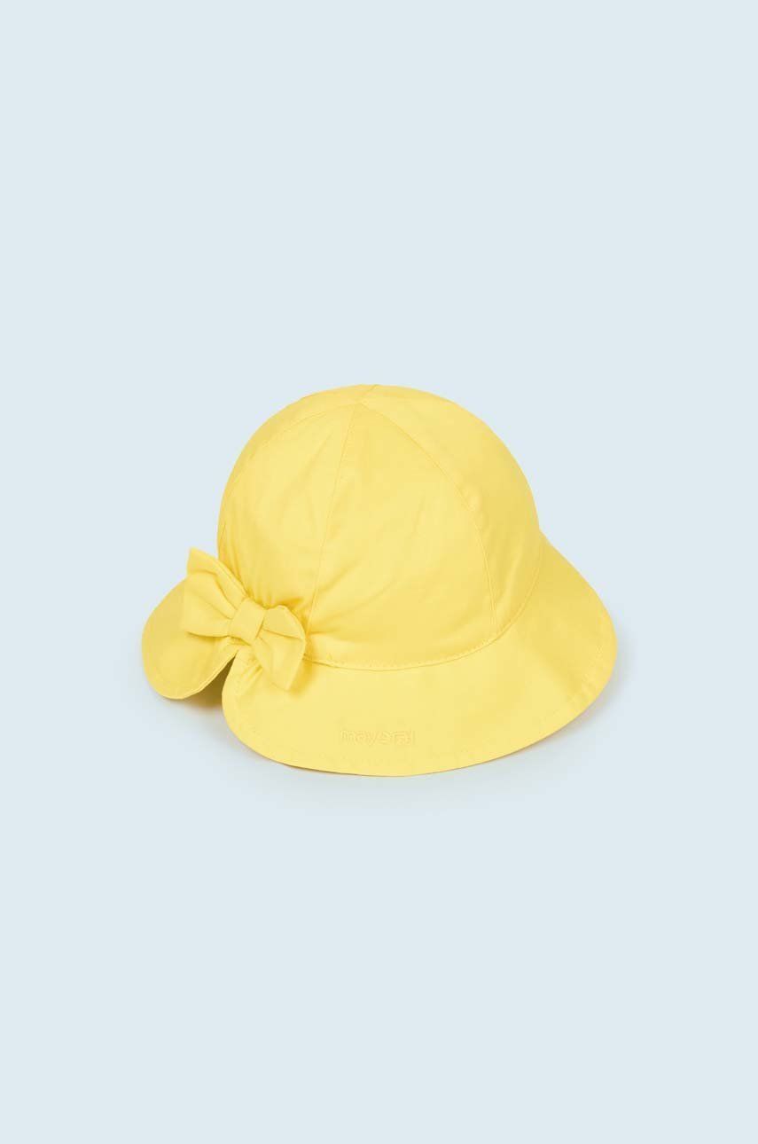 Mayoral Pălărie Din Bumbac Pentru Copii Culoarea Galben, Bumbac