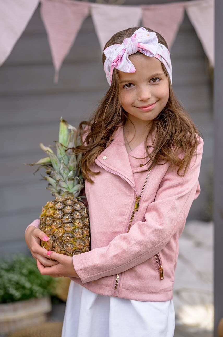 Levně Dětská čelenka Jamiks MALWINA růžová barva