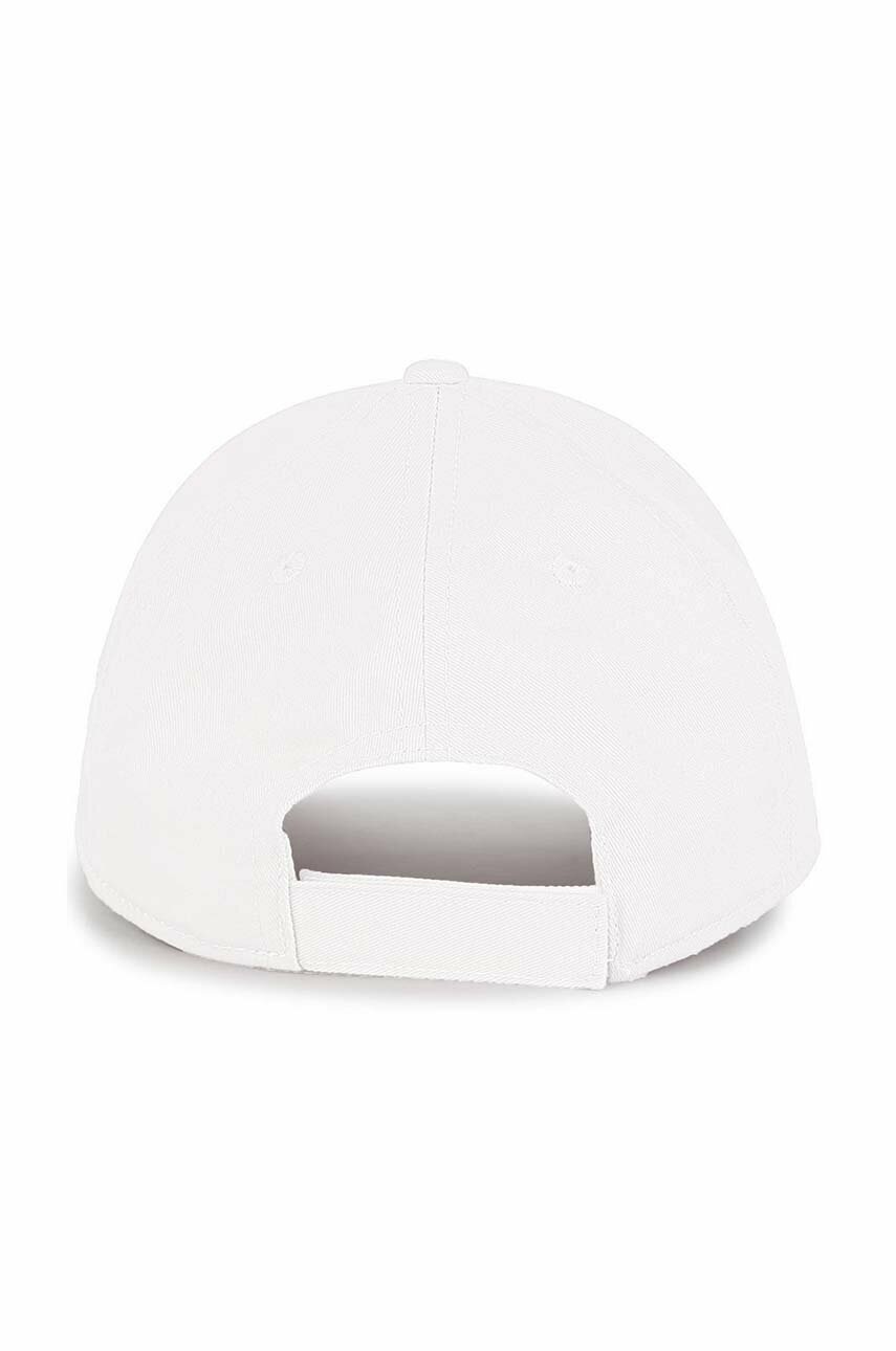 Детская хлопковая шапка Michael Kors цвет белый с аппликацией Детская хлопковая шапка Michael Kors цвет белый с аппликацией