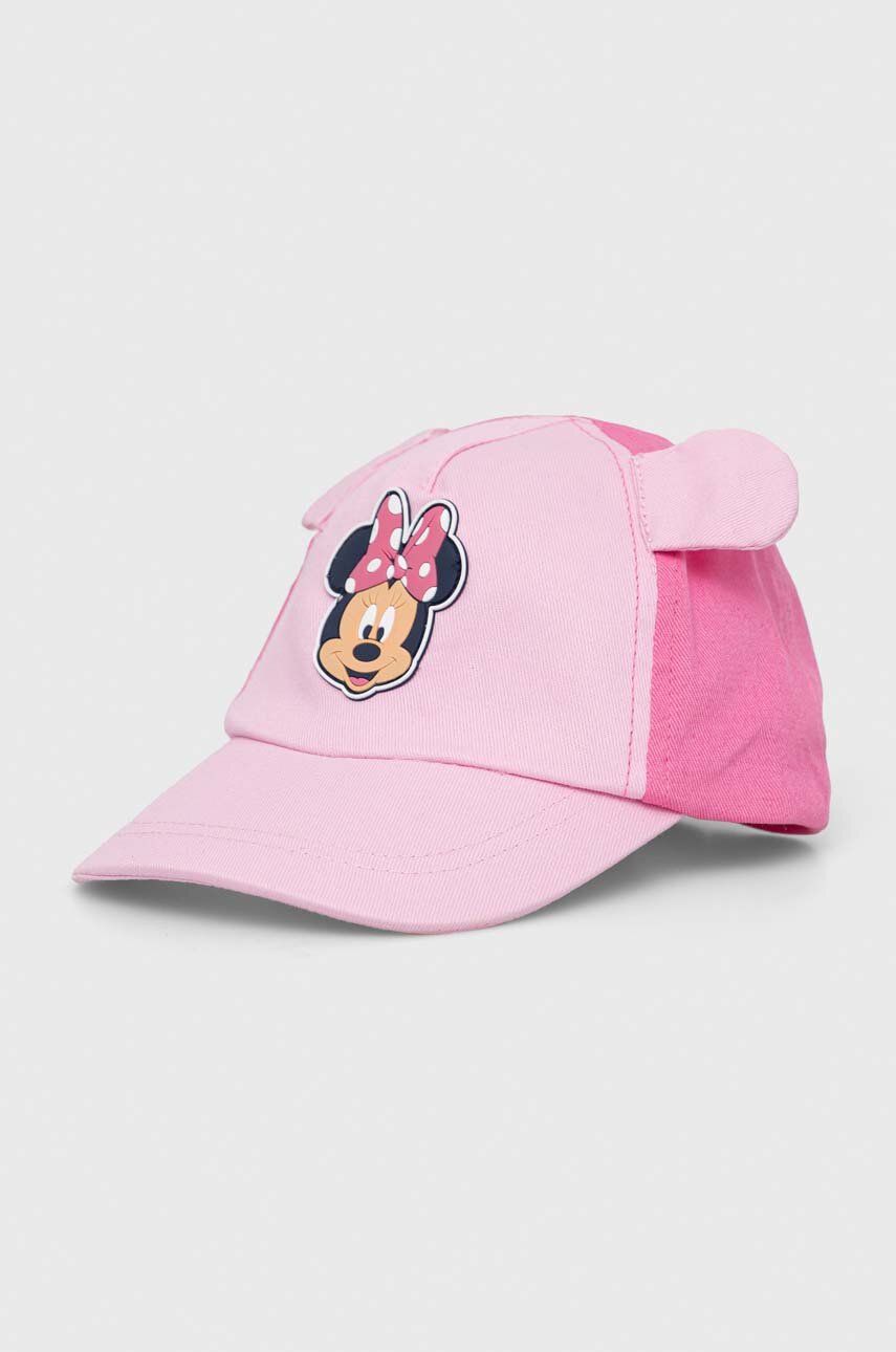 E-shop Dětská bavlněná čepice zippy x Disney růžová barva, s aplikací