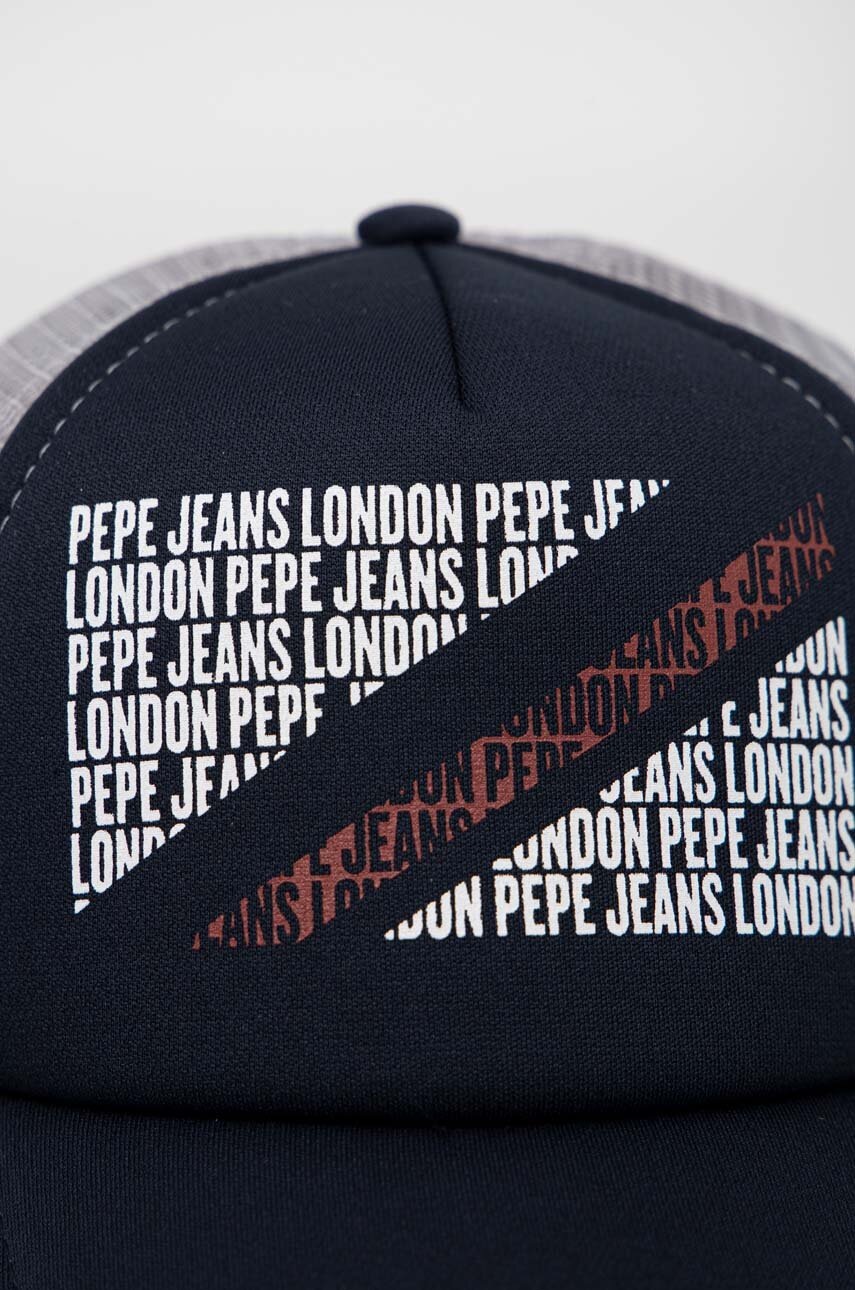

Кепка Pepe Jeans цвет синий с принтом