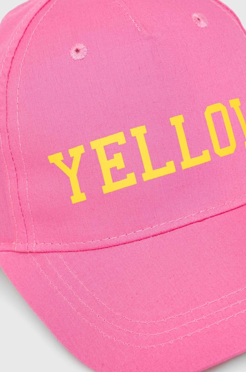 Детская хлопковая кепка United Colors of Benetton цвет розовый с принтом
