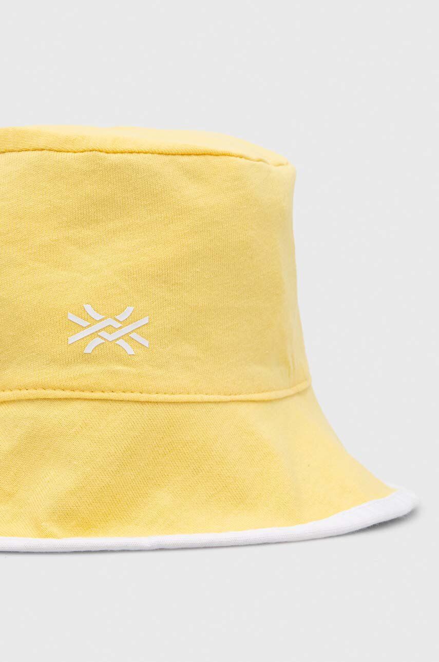 United Colors Of Benetton Pălărie Reversibilă Din Bumbac Pentru Copii Culoarea Galben, Bumbac