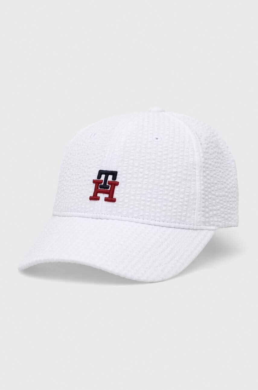 Детская кепка Tommy Hilfiger цвет белый с аппликацией Детская кепка Tommy Hilfiger цвет белый с аппликацией