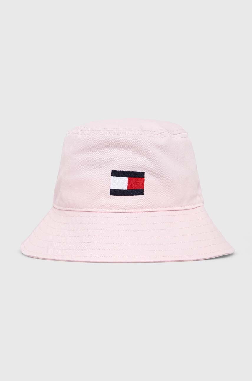 

Детская хлопковая шляпа Tommy Hilfiger цвет розовый хлопковый