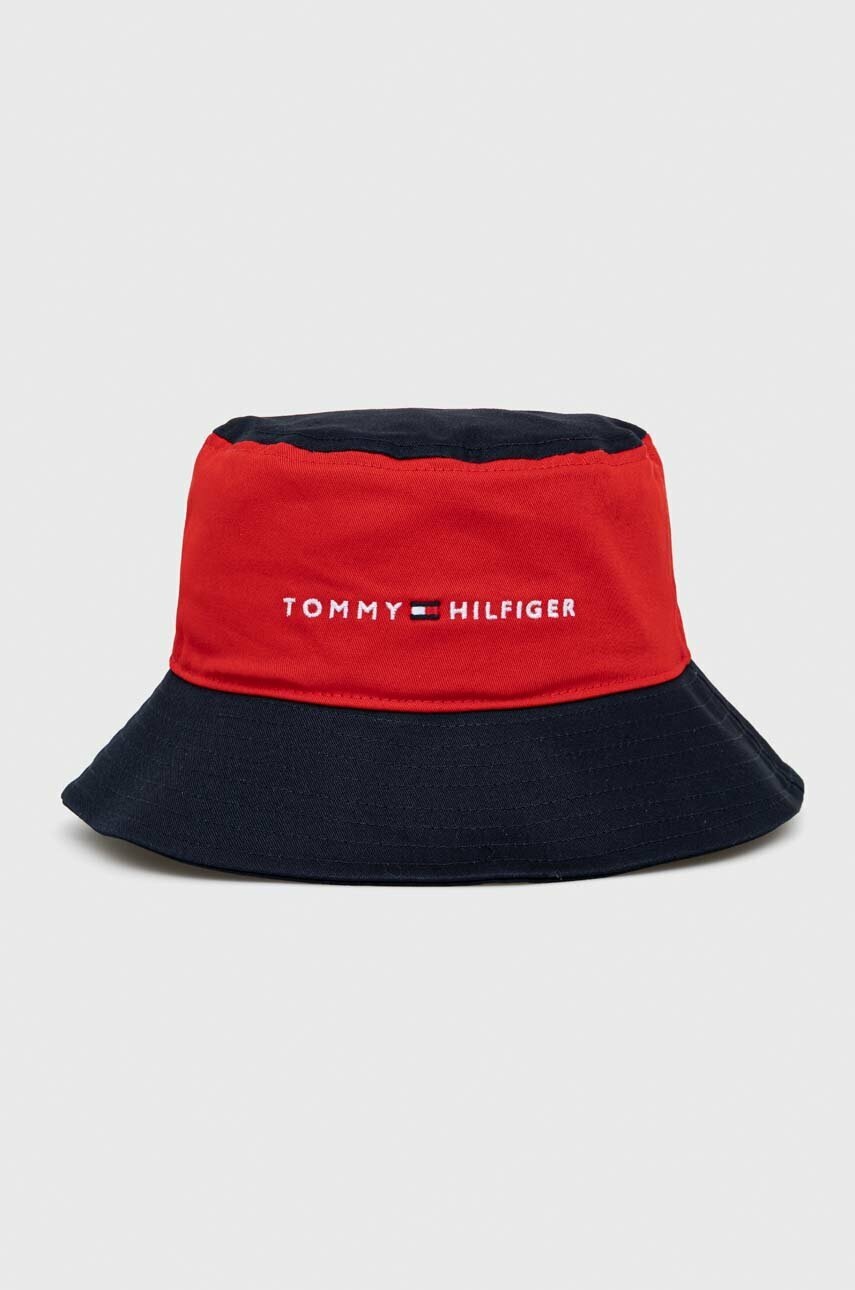 

Детская хлопковая шляпа Tommy Hilfiger цвет красный хлопковый