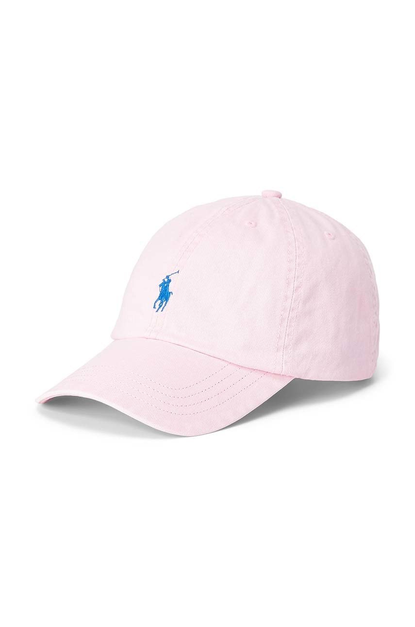 Levně Dětská bavlněná kšiltovka Polo Ralph Lauren růžová barva