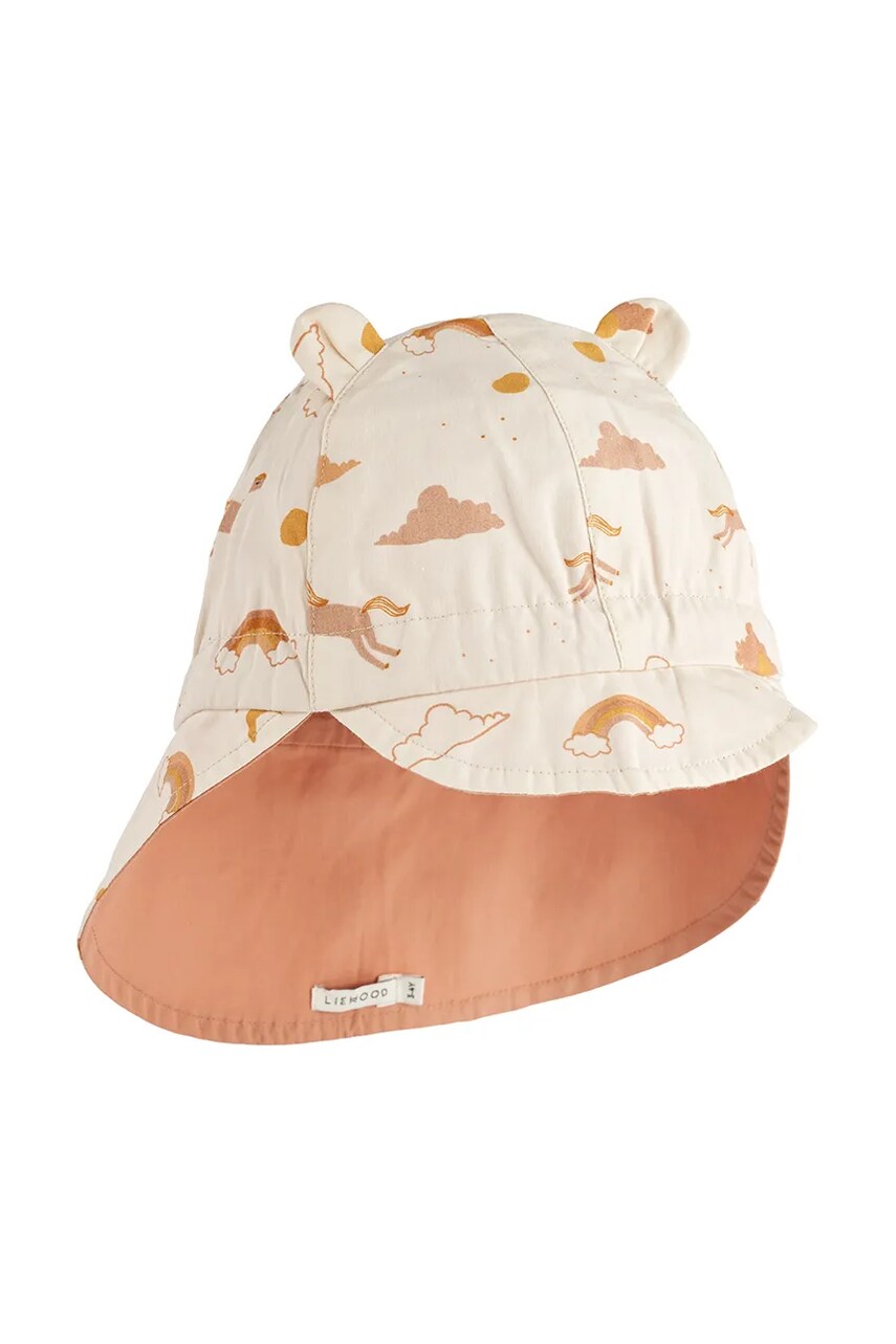 Liewood sapca reversibila din bumbac pentru copii culoarea portocaliu, modelator