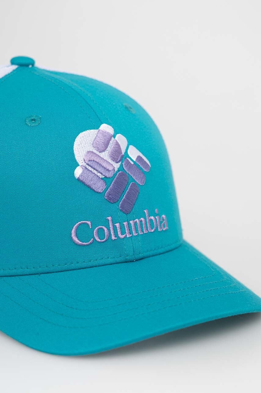 

Дитяча кепка Columbia Columbia Youth Snap Back колір бірюзовий з аплікацією