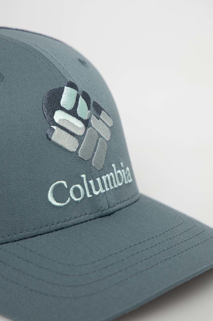 

Дитяча кепка Columbia Columbia Youth Snap Back колір зелений з аплікацією