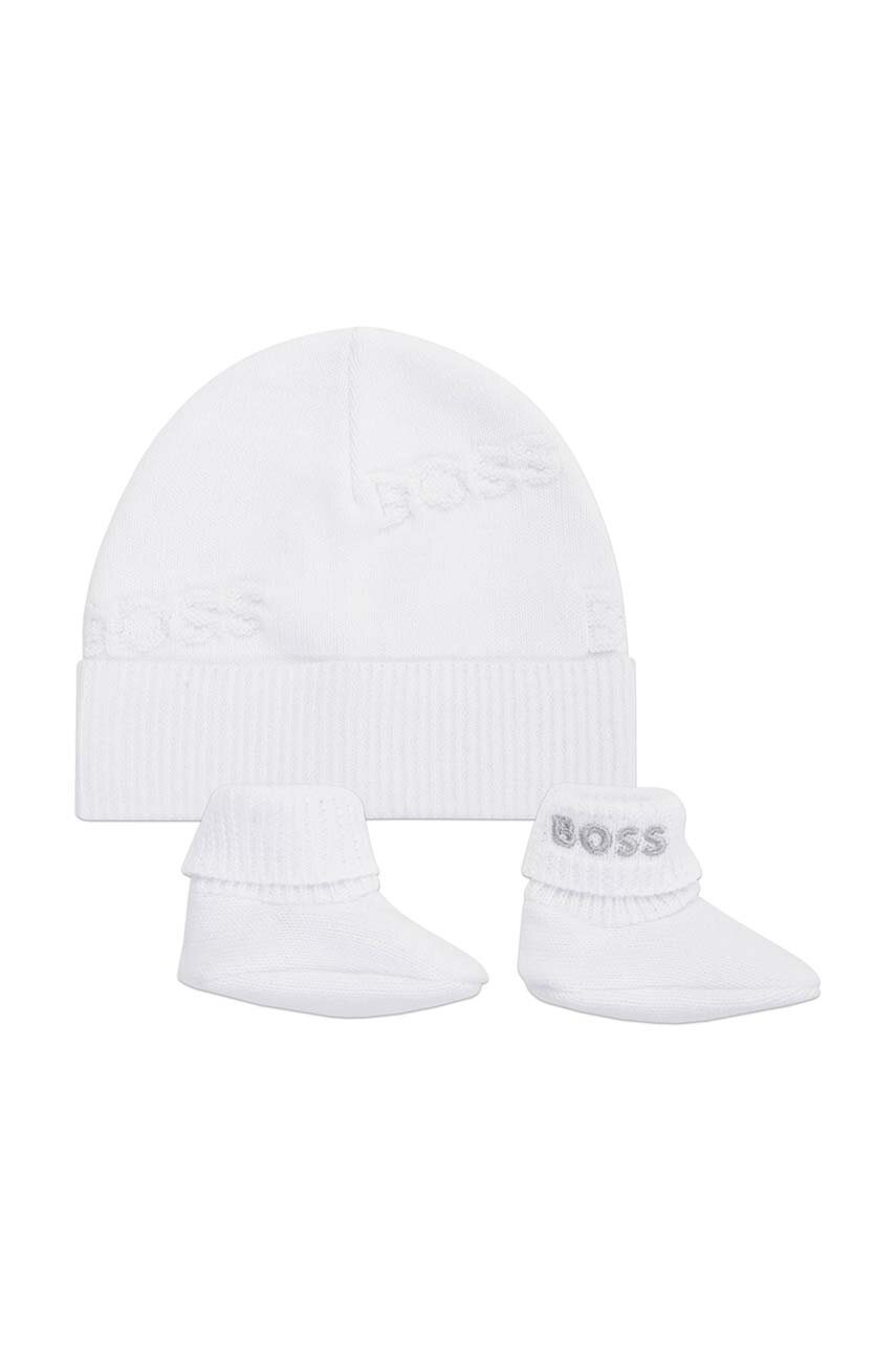 BOSS Set De Bumbac Pentru Bebelusi Culoarea Alb