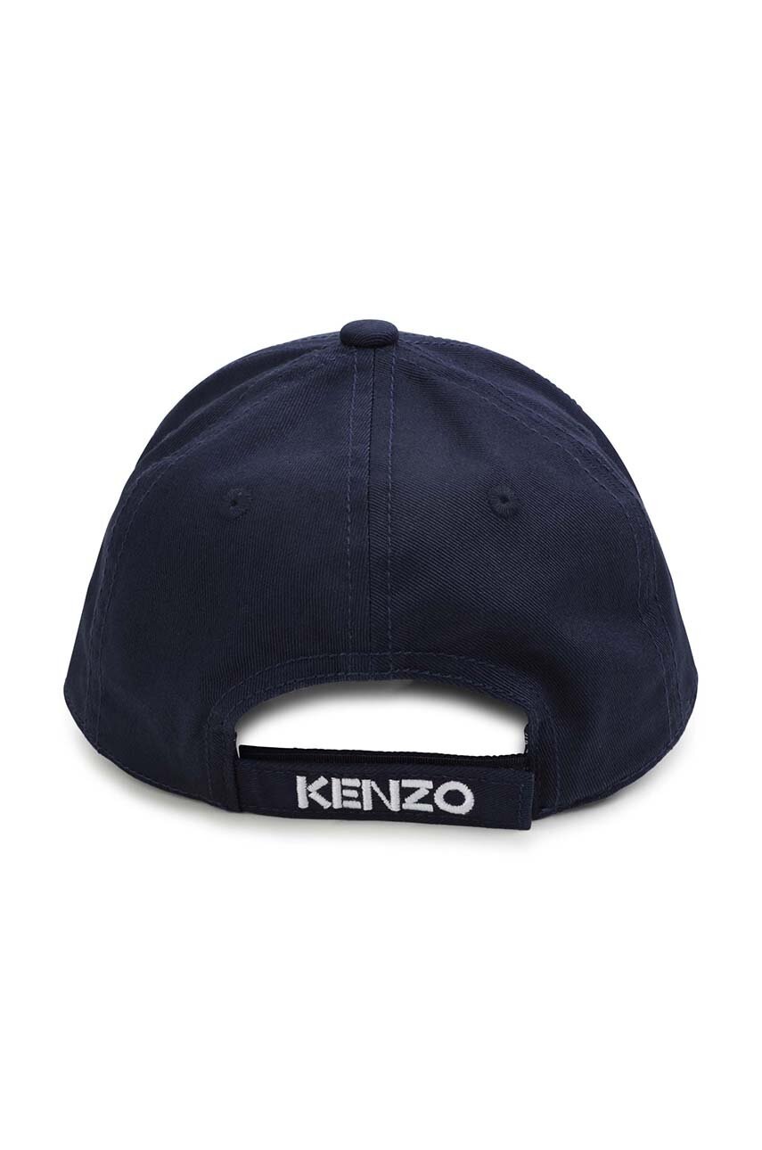 

Детская шапка Kenzo Kids цвет синий с аппликацией