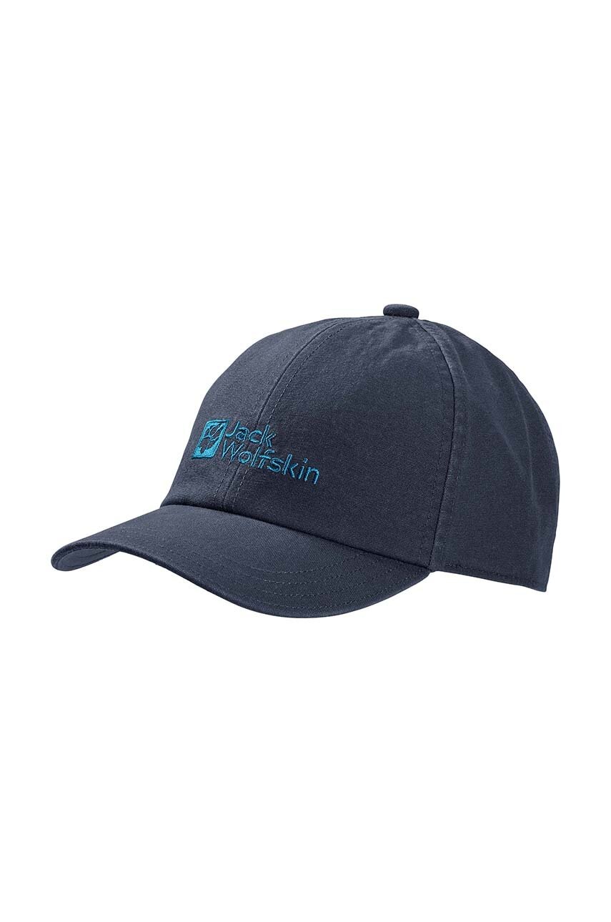 

Детска шапка Jack Wolfskin BASEBALL CAP K в тъмносиньо с принт, Тъмносин