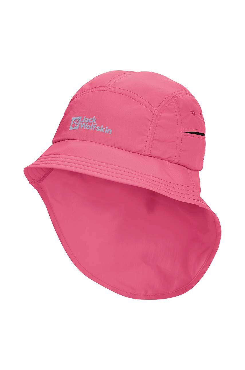 Dětský klobouk Jack Wolfskin VILLI VENT LONG HAT K růžová barva - růžová -  Hlavní materiál: 10