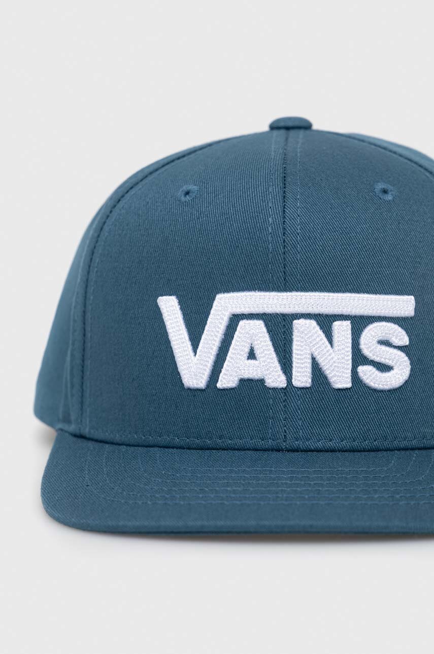 

Дитяча бавовняна кепка Vans BY DROP V II SNAPBAC VANS TEAL з аплікацією