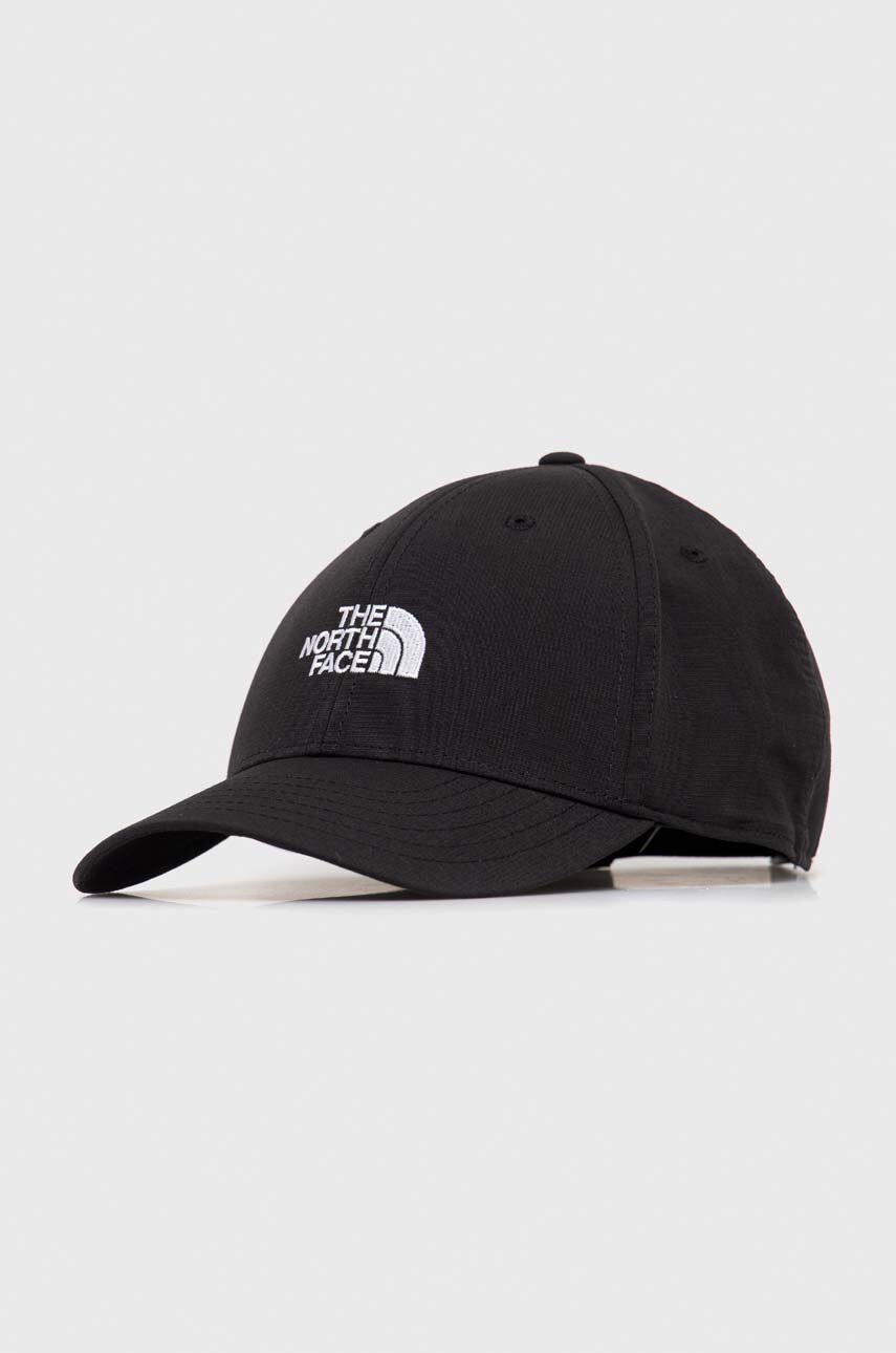 

Дитяча кепка The North Face колір чорний з принтом