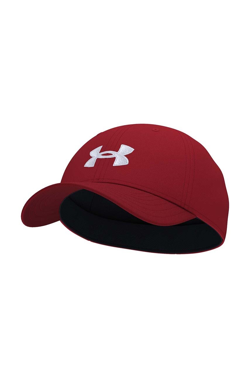 Dětská baseballová čepice Under Armour červená barva, s potiskem