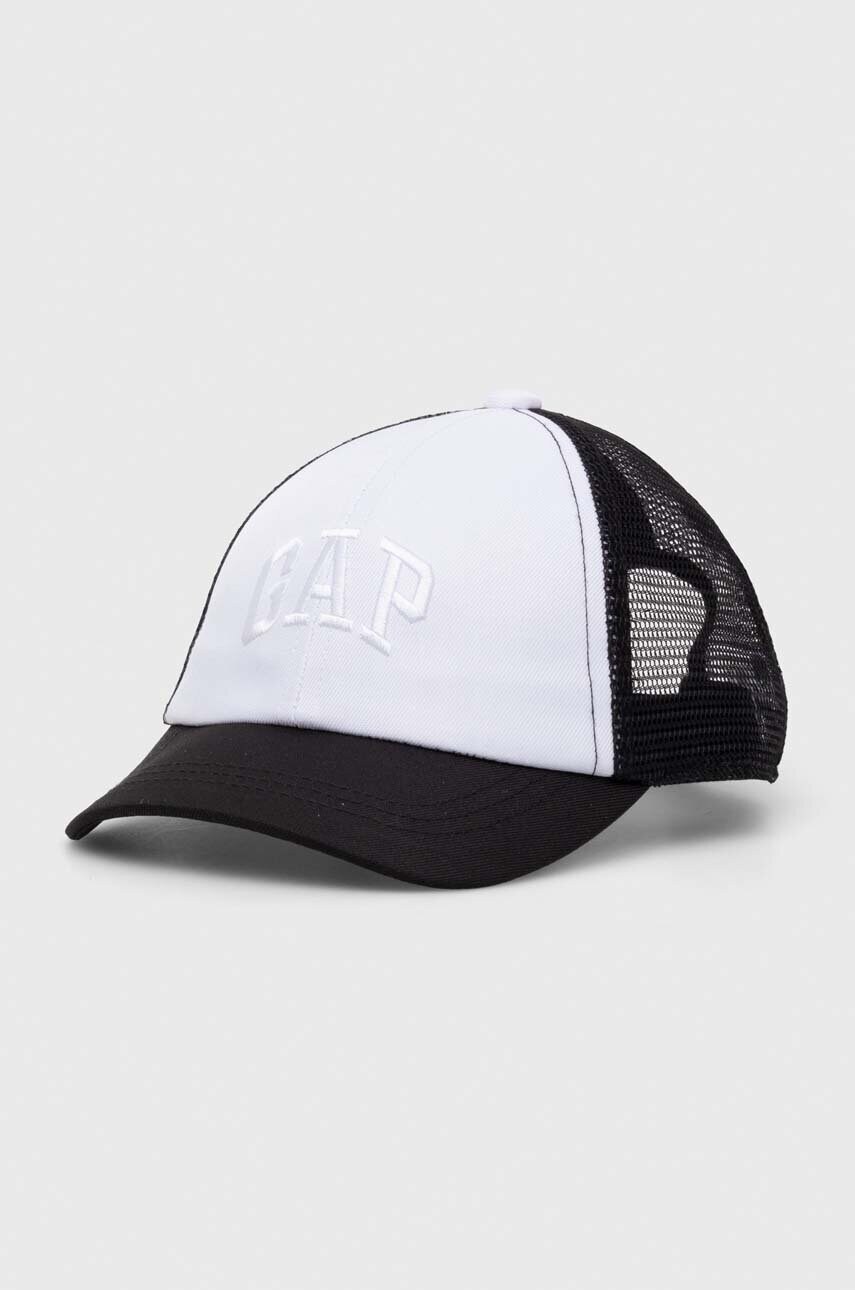 

Детска шапка с козирка GAP в черно с апликация, Черен