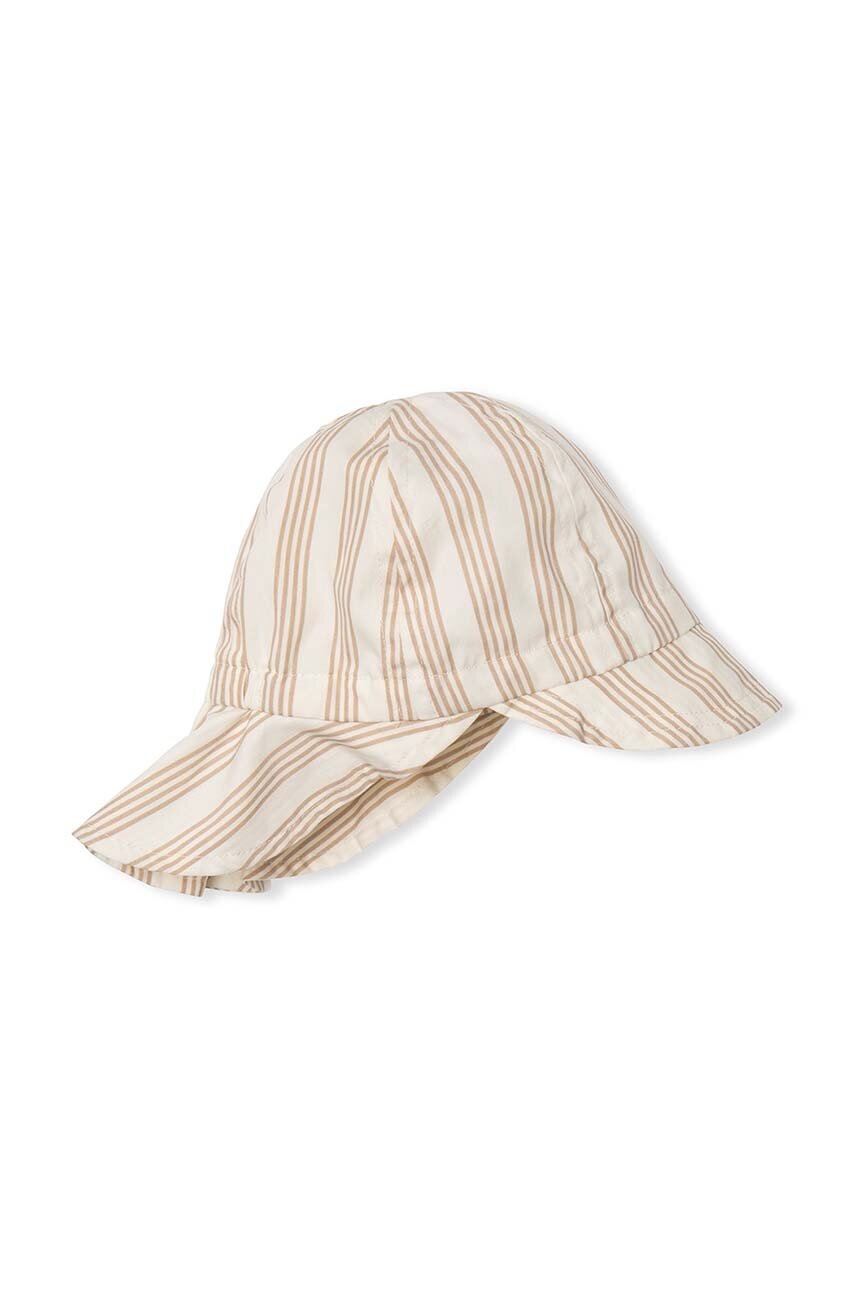 Детская хлопковая шапка That's mine цвет бежевый узор Детская хлопковая шапка That's mine цвет бежевый узор