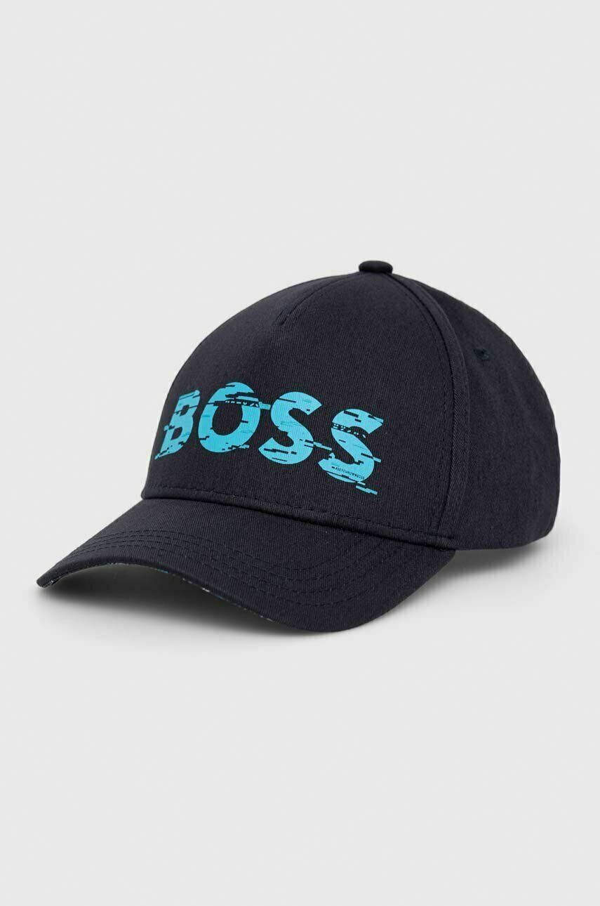 BOSS șapcă De Baseball Din Bumbac BOSS GREEN Cu Imprimeu
