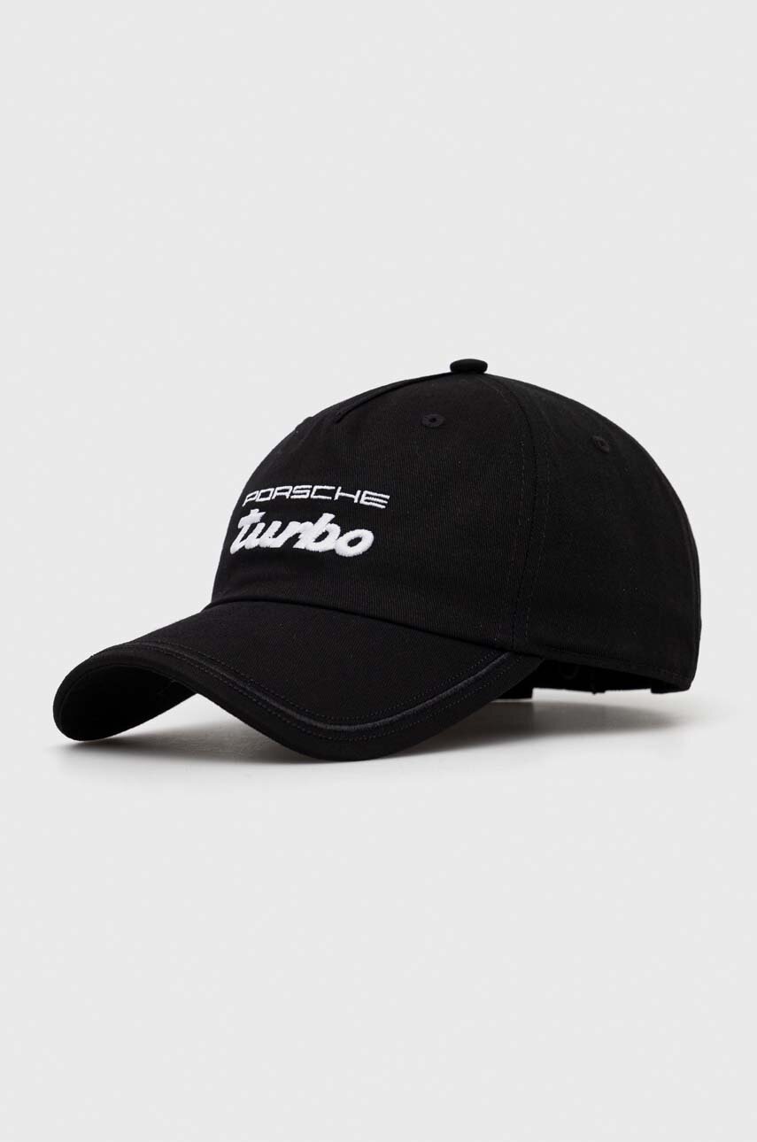 

Хлопковая кепка Puma цвет чёрный с аппликацией