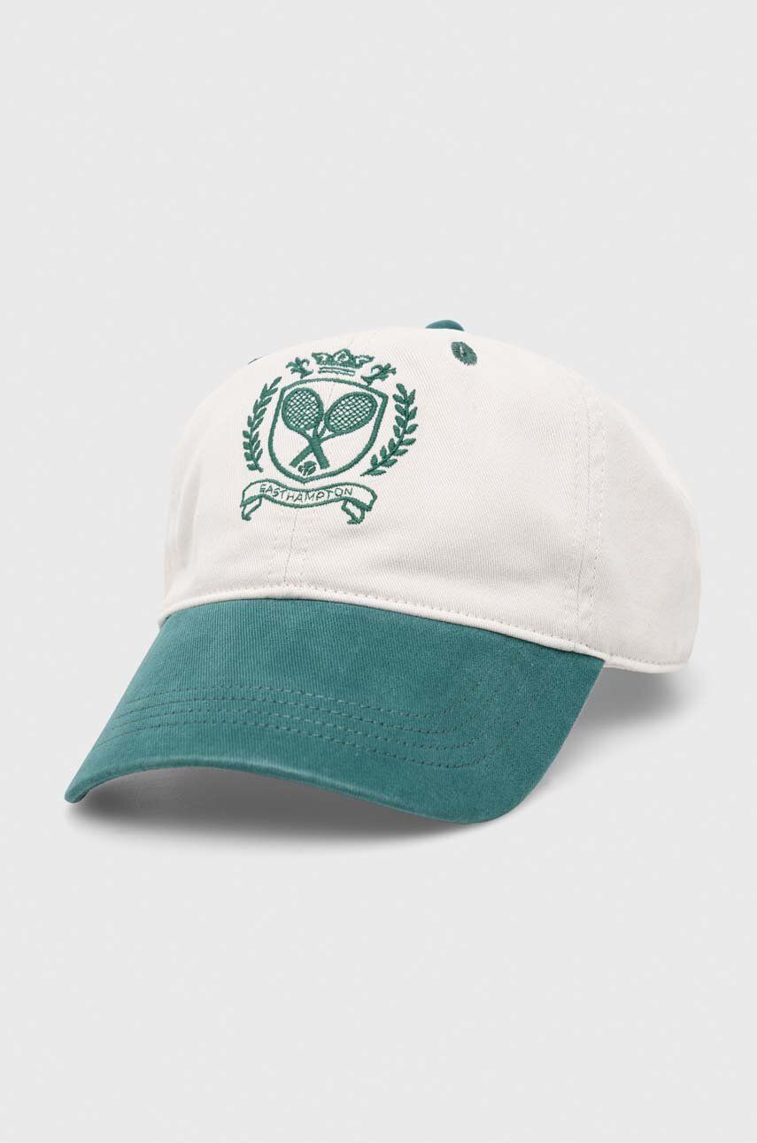 Abercrombie & Fitch șapcă de baseball din bumbac culoarea verde, cu imprimeu