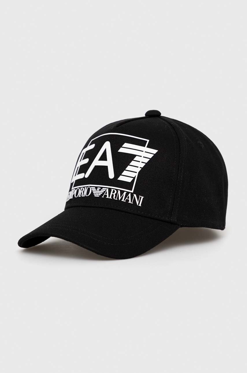 

Кепка EA7 Emporio Armani цвет чёрный с принтом