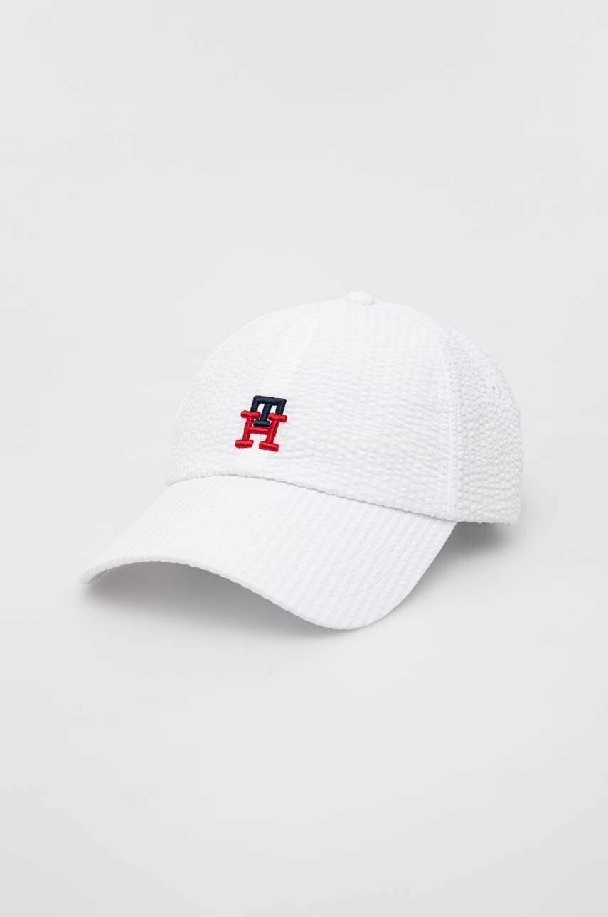 

Кепка Tommy Hilfiger колір білий з аплікацією