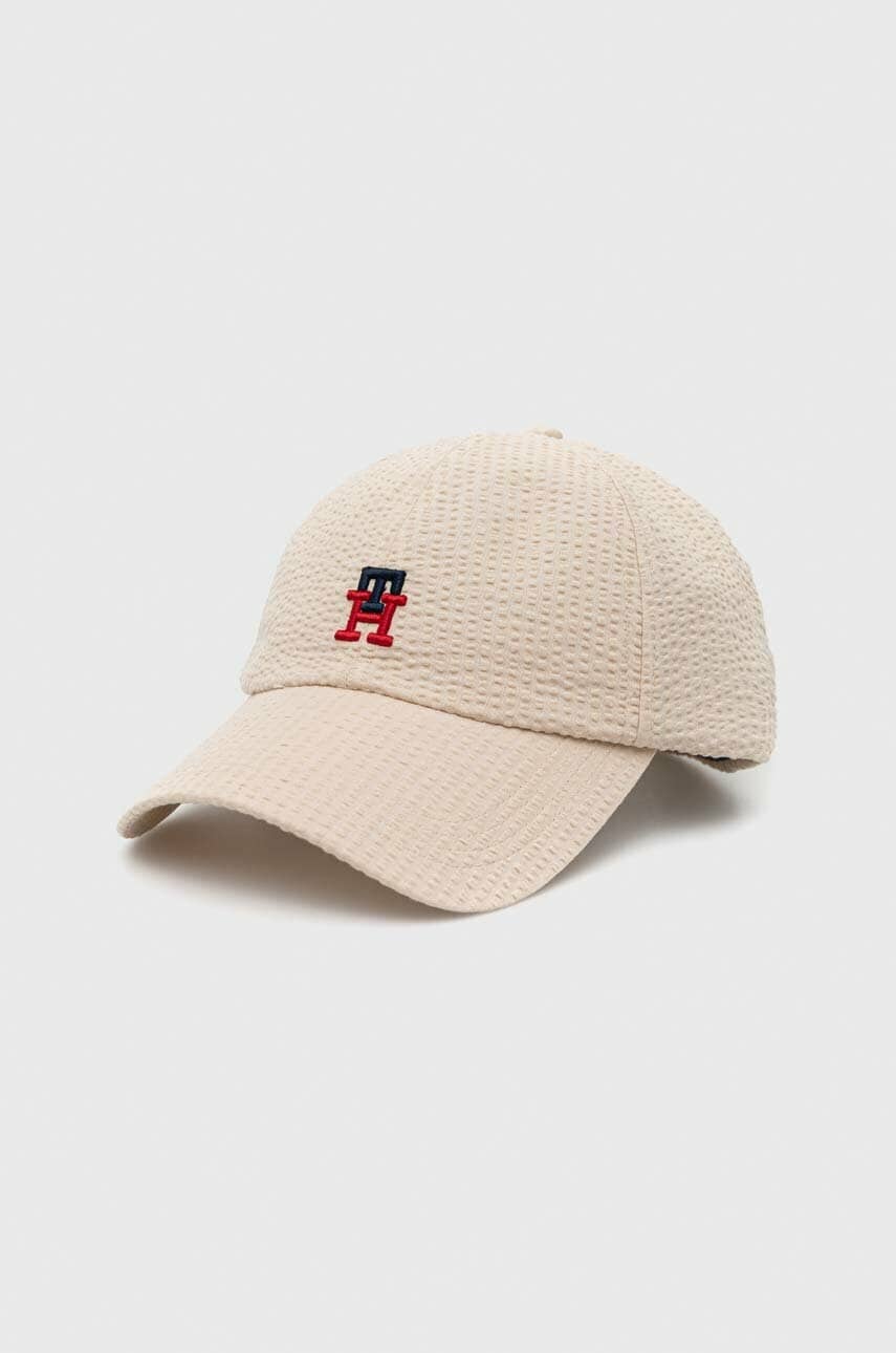 

Кепка Tommy Hilfiger цвет бежевый с аппликацией