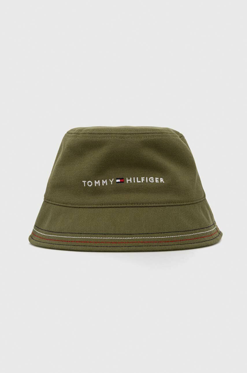 Klobouk Tommy Hilfiger zelená barva - zelená -  100 % Polyester