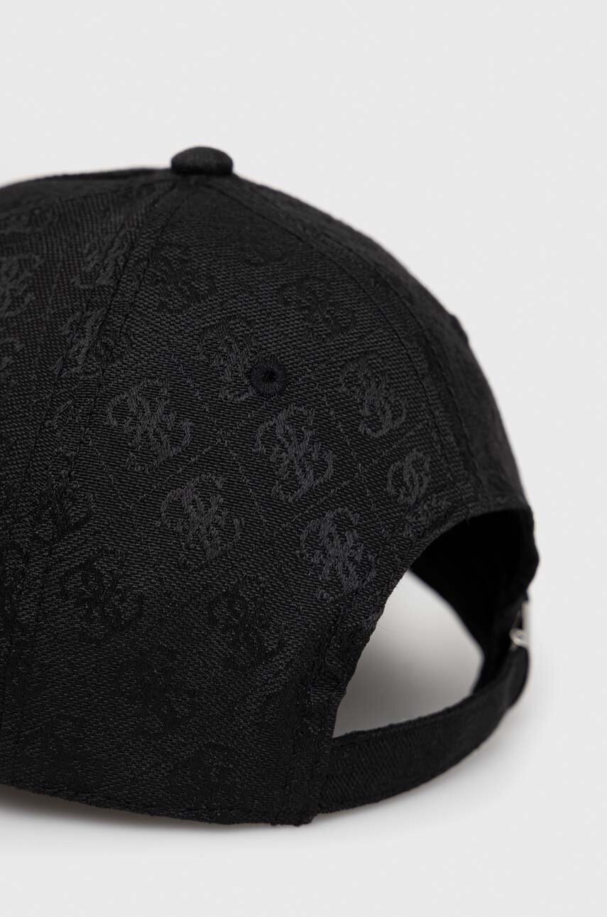 

Кепка Guess колір чорний візерунок