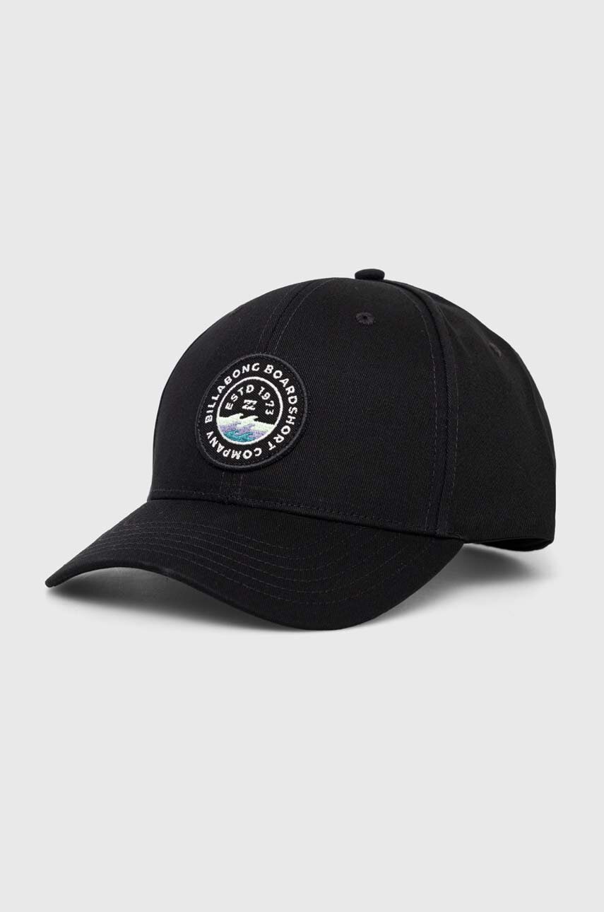 Billabong șapcă de baseball din bumbac culoarea negru, cu imprimeu
