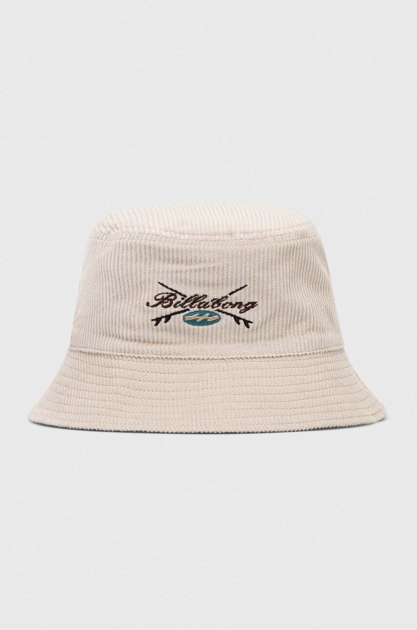 

Шляпа из хлопка Billabong цвет бежевый хлопковый