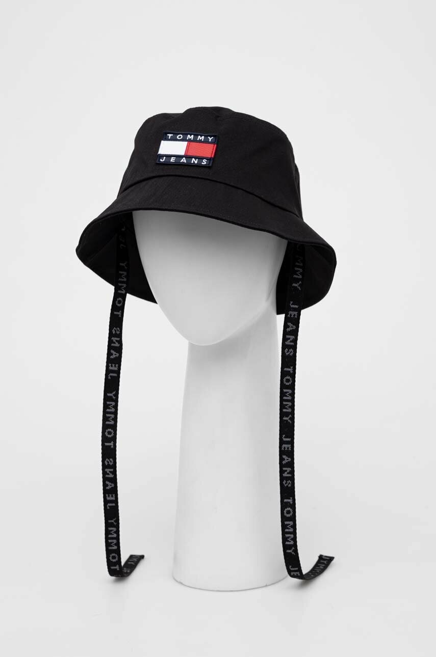 

Шляпа из хлопка Tommy Jeans цвет чёрный хлопковый