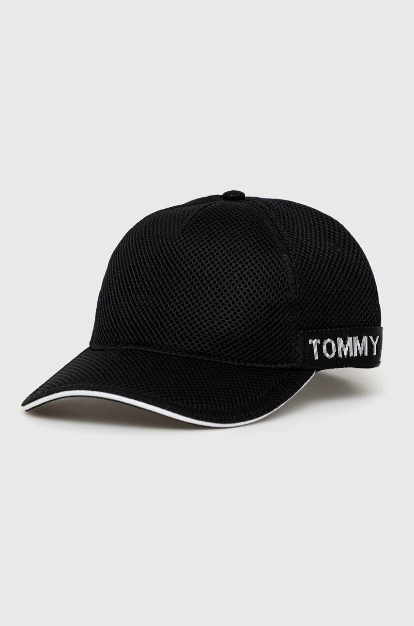 Tommy Jeans sapca culoarea negru, cu imprimeu