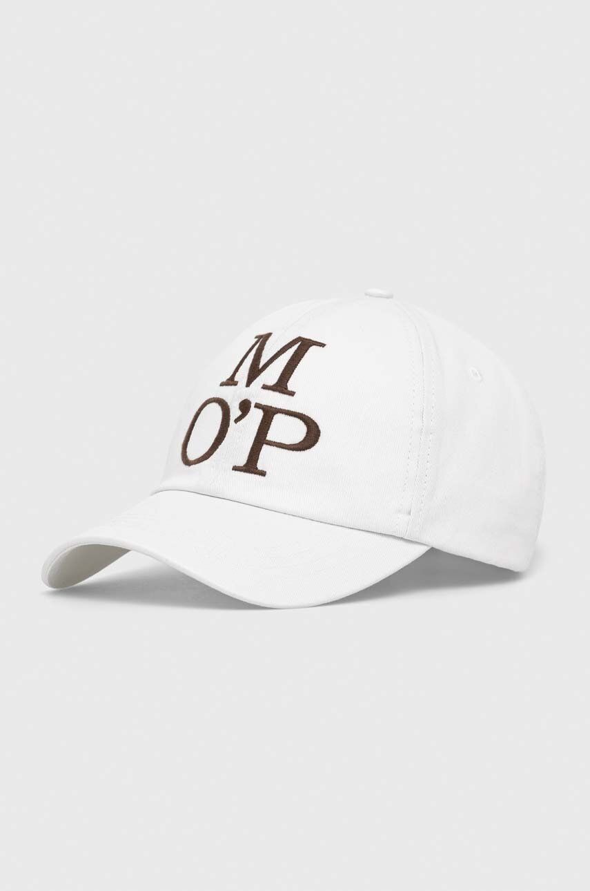 Bavlněná baseballová čepice Marc O'Polo bílá barva