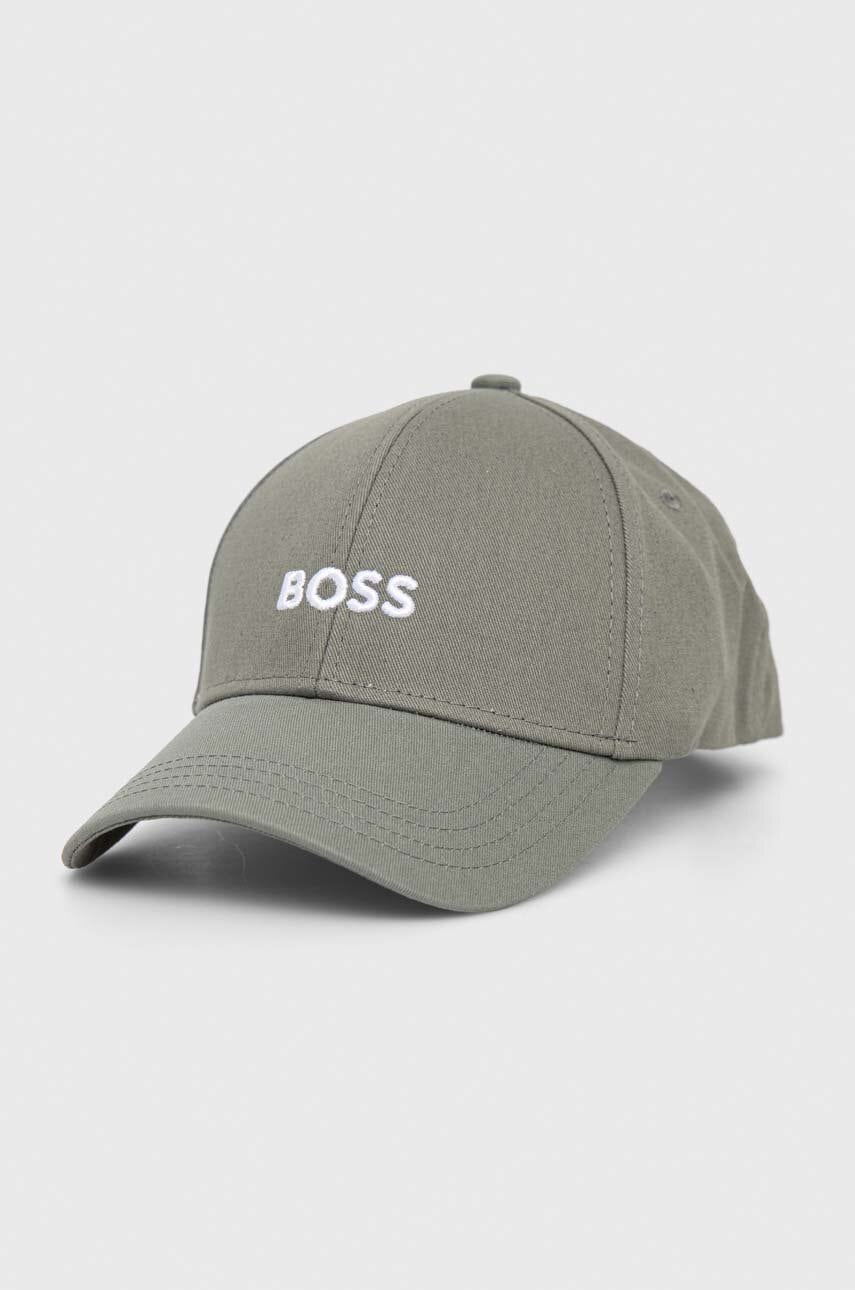 Boss șapcă de baseball din bumbac culoarea turcoaz, cu imprimeu