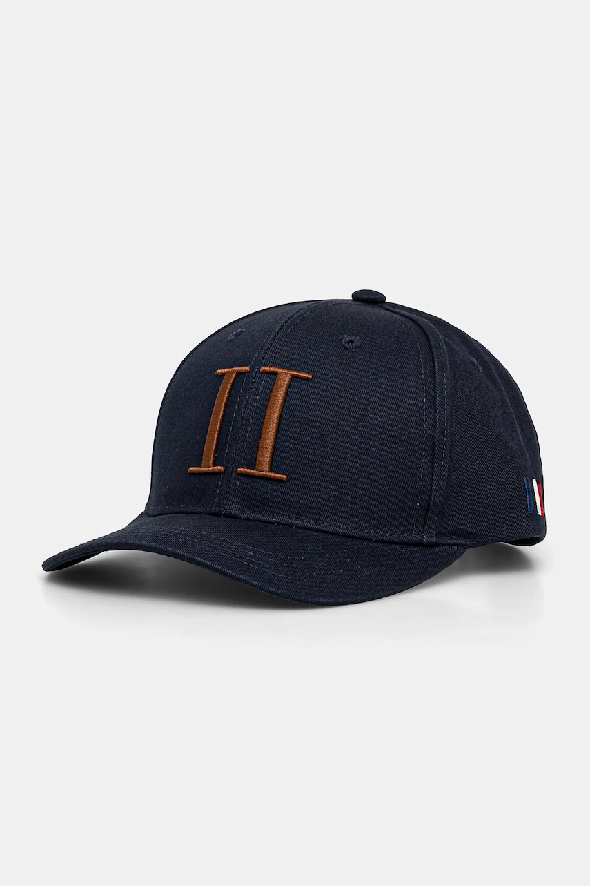 Les Deux șapcă de baseball din bumbac culoarea albastru marin, cu imprimeu, LDM702043 Les Deux șapcă de baseball din bumbac culoarea albastru marin, cu imprimeu, LDM702043