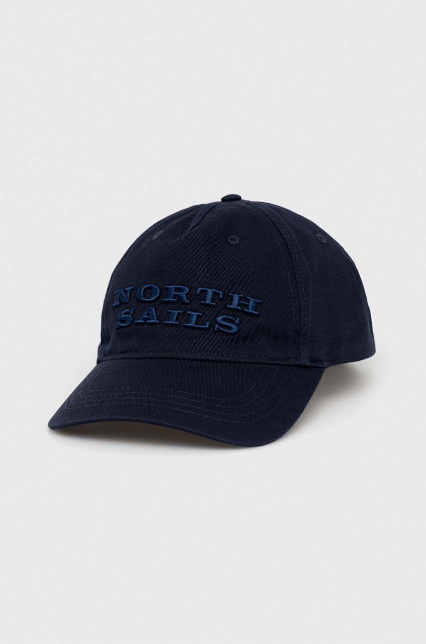 North Sails șapcă de baseball din bumbac culoarea albastru marin, cu imprimeu