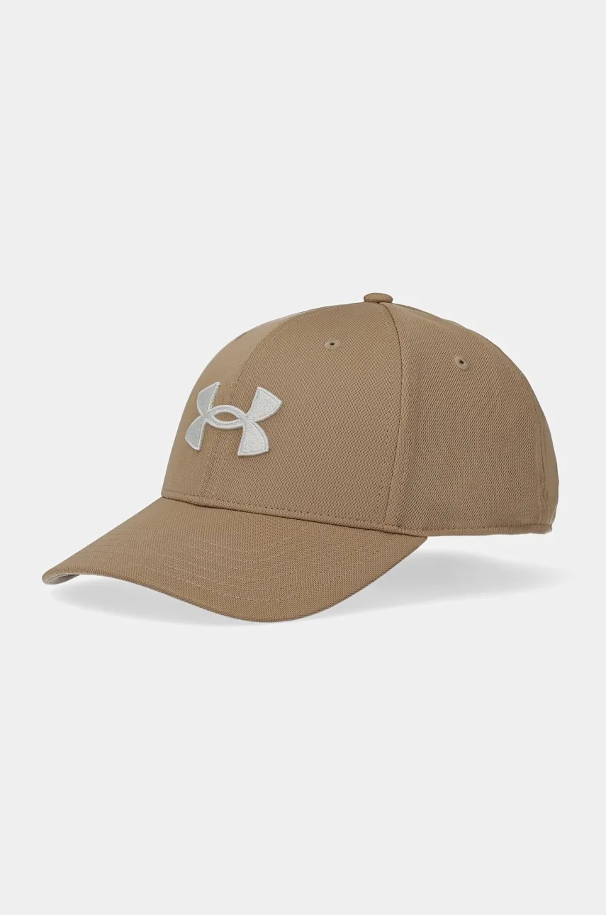 Under Armour sapca Blitzing culoarea bej, cu imprimeu, 1376701