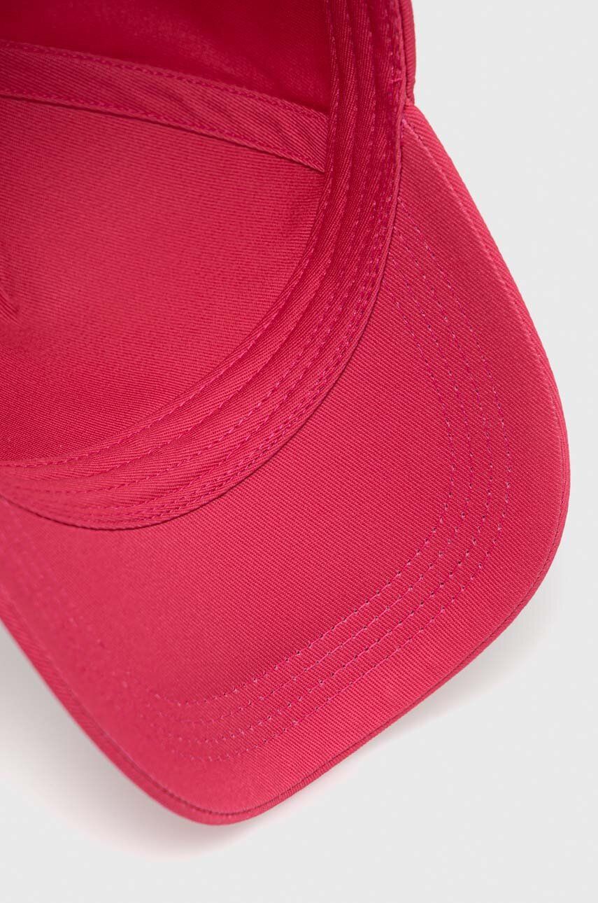 Rossignol czapka z daszkiem bawełniana kolor różowy z aplikacją